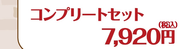 �R���v���[�g�Z�b�g 7,920�~�i�ō��j