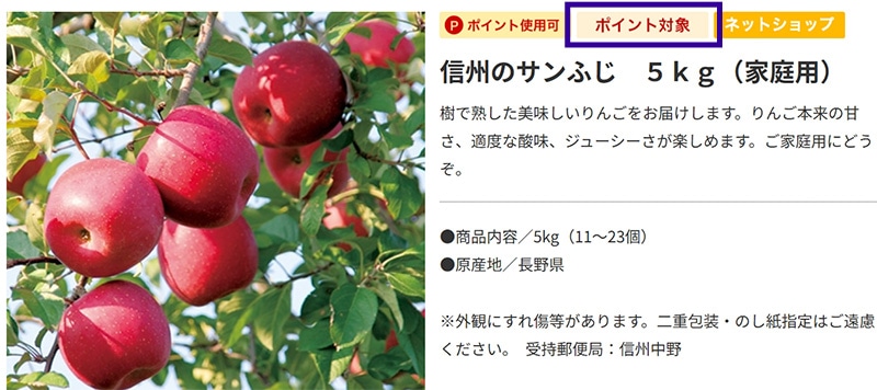 ポイント使用可画面