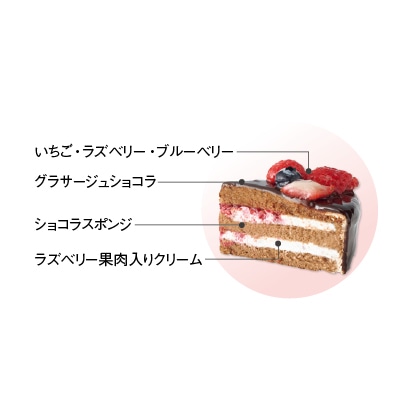 ＜銀座千疋屋＞ベリーのチョコレートケーキ（お誕生日用）
