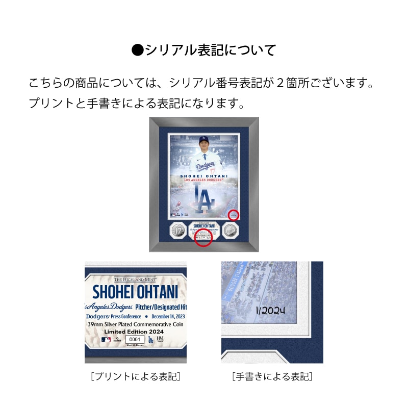 アクリルコインケース【ドジャース移籍記念】大谷翔平プレミアムコイン（メダル）セット、2024個限定