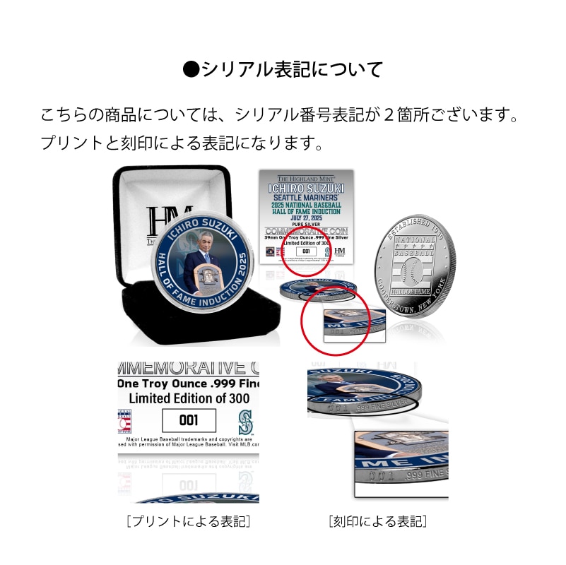 イチロー MLB 殿堂入り記念 ダブルコインフォトミント 郵便局限定 2025個 イチロー MLB 殿堂入りセレモニー記念ダブルコインフォトミント