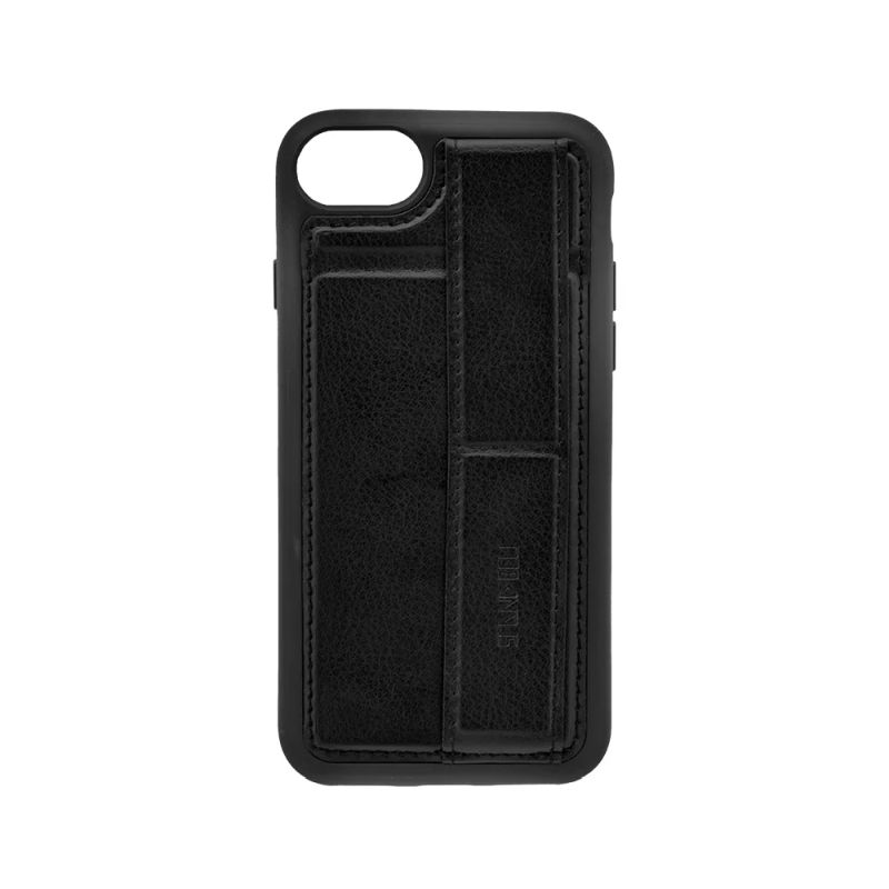 iPhone SE(2020)/8/7/6s スタンド機能付き スマホケース ブラック