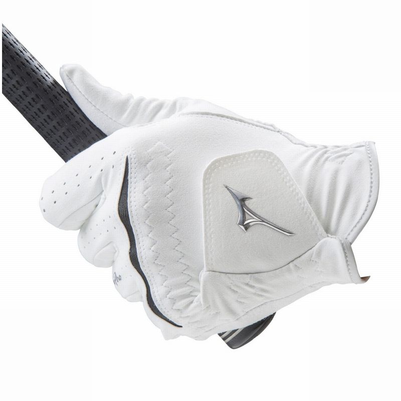 ゴルフ用手袋　MizunoPro　01ホワイト【左手用・23cm】