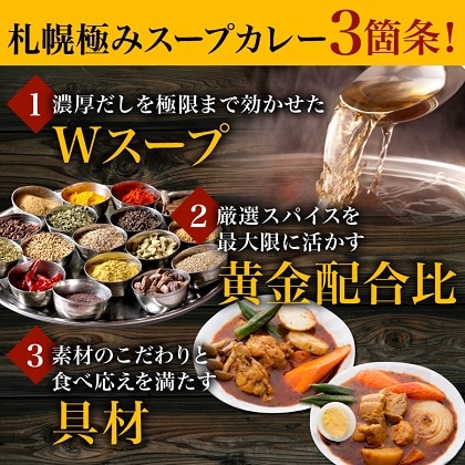 札幌極みスープカレー 2食 豚角煮1食 チキン１食 ib-009