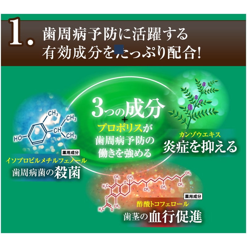 日本自然療法　薬用 プロポデンタルゲル 研磨剤不使用 高濃度プロポリス配合歯磨きジェル 1本（75g)