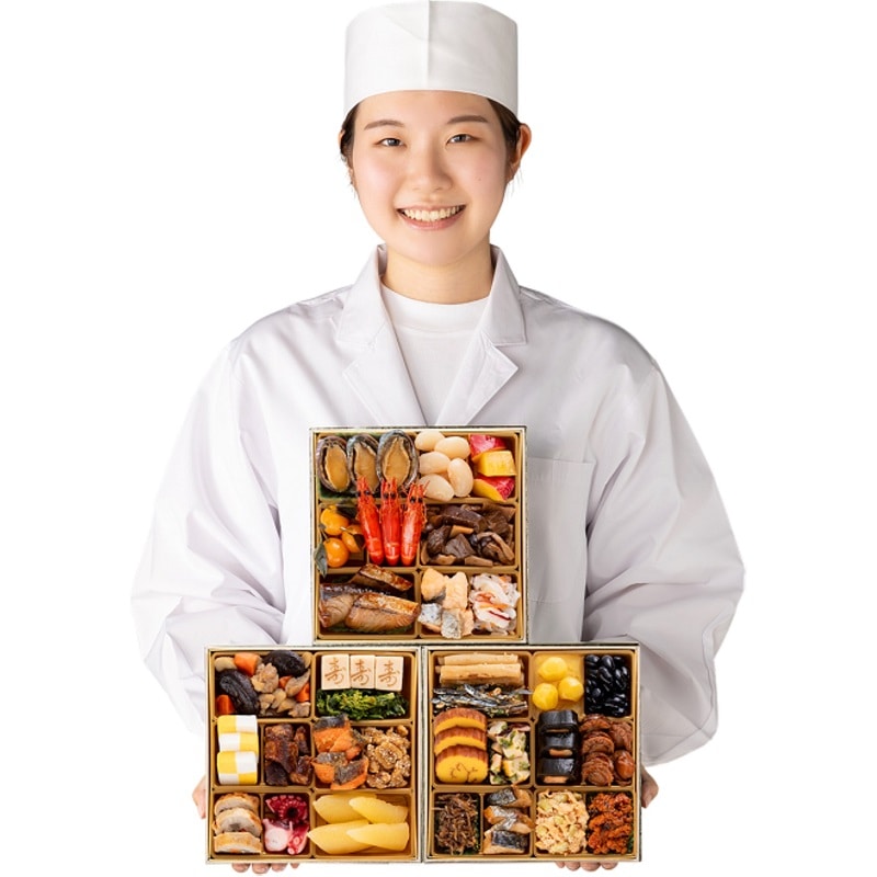 新品　非売品　豪華！天下一品‼︎ ノベルティ　セット おせち＞【冷凍】博多久松 和風3段重おせち「高砂」｜郵便局の