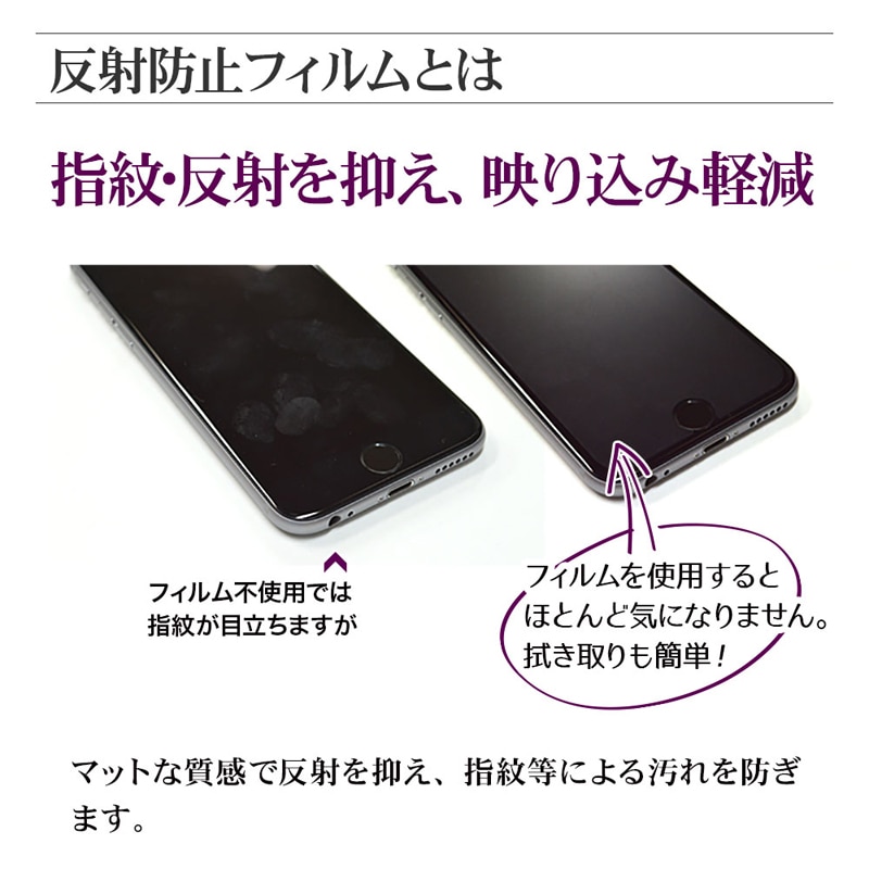 【日本製】【 反射防止】iPhone SE 第3世代 第2世代 iPhone8 iPhone7 iPhone6s 共用 フィルム 平面保護 アンチグレア