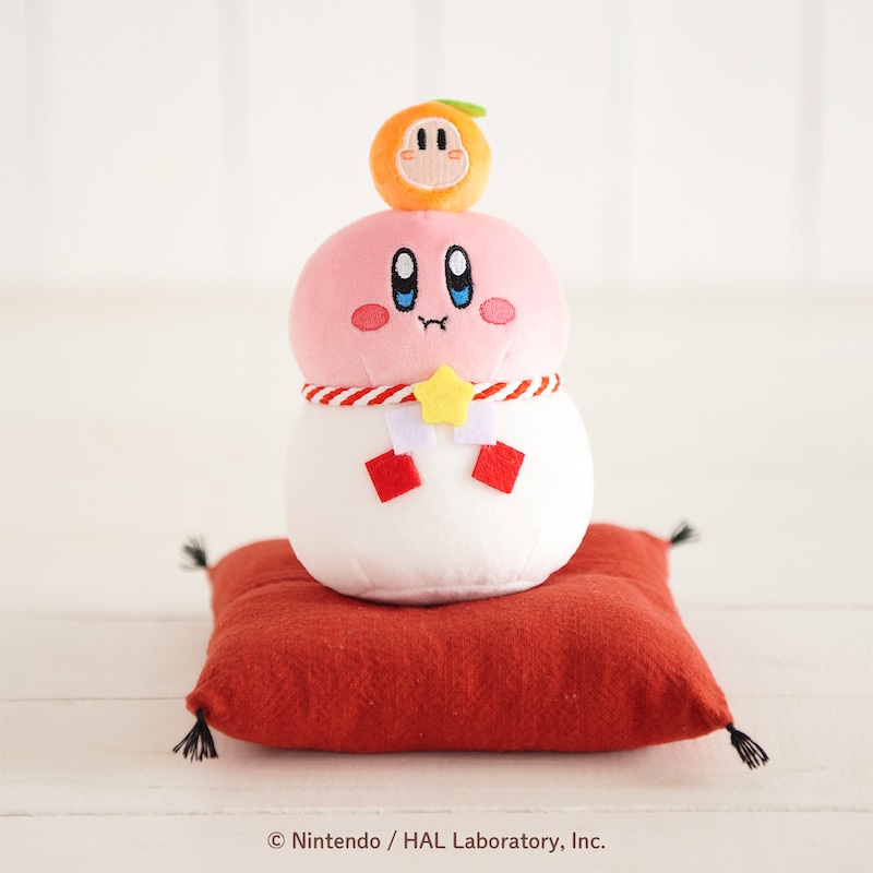 星のカービィ　おもちもちもち　ほおばりカービィ　限定セット　郵便局限定品 星のカービィ おもちもちもちクッション（ほおばり）｜郵便局の