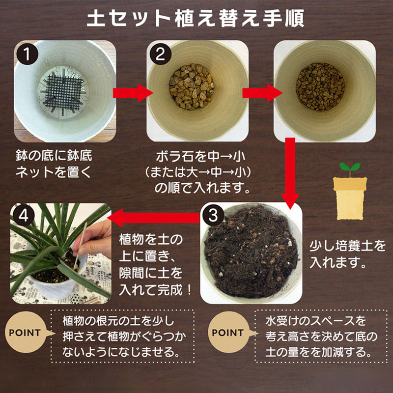 数量は多い  観葉植物用 8号鉢 植え替え土セット｜郵便局のネットショップ アガベ