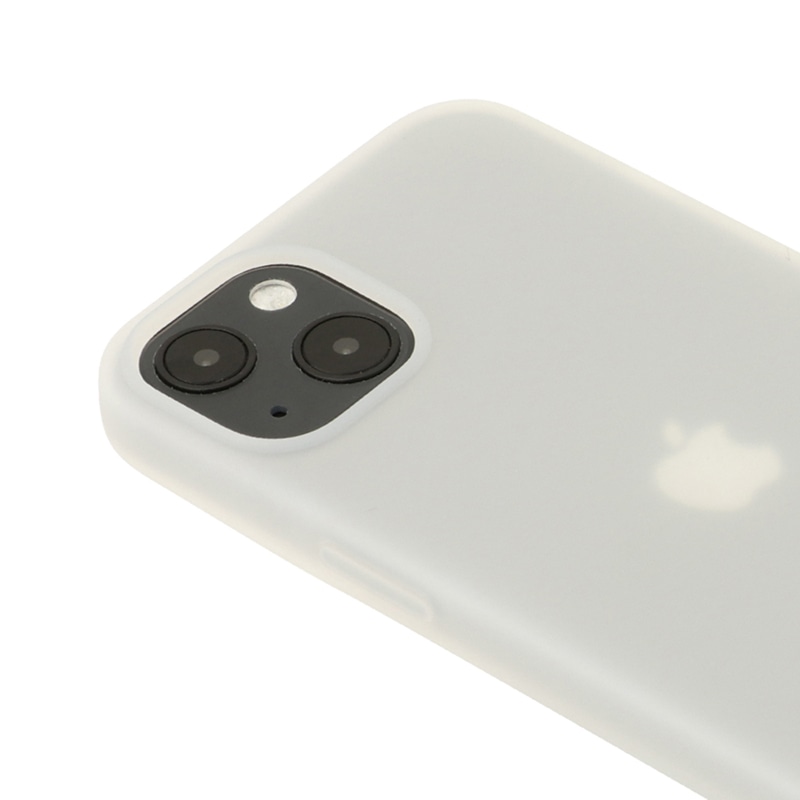 iPhone13 ケース カバー ソフトケース シリコン さらさら マット クリアホワイト (半透明)