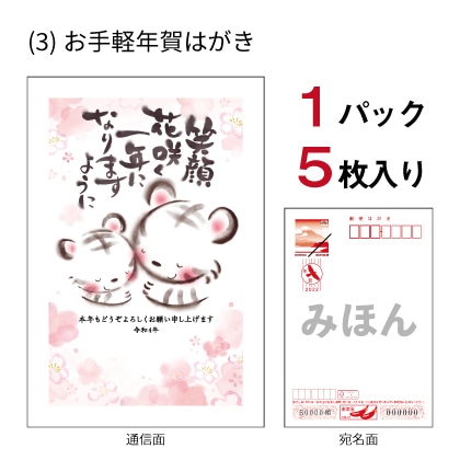 (3)お手軽年賀はがき5枚入り