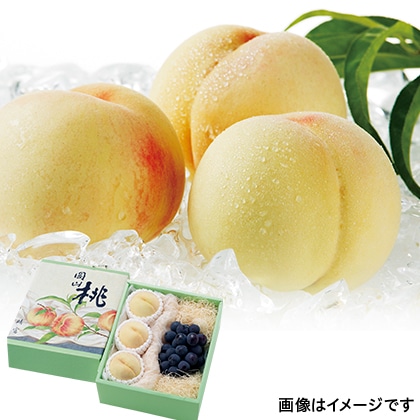 【期間限定】 岡山産白桃と種なしピオーネ