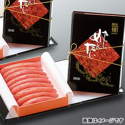かねひろ無着色辛子明太子黒箱 中