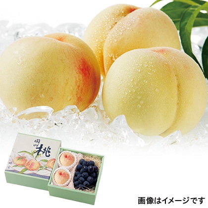 【期間限定】　岡山産白桃と種なしピオーネ