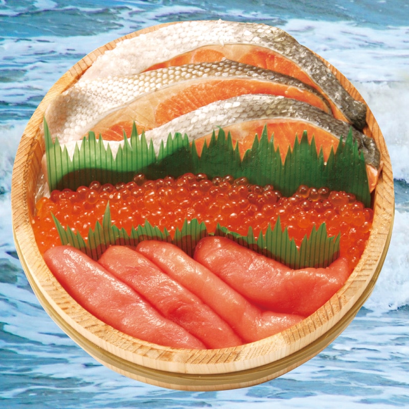 <お歳暮>紅鮭・いくら・たらこ詰合せ