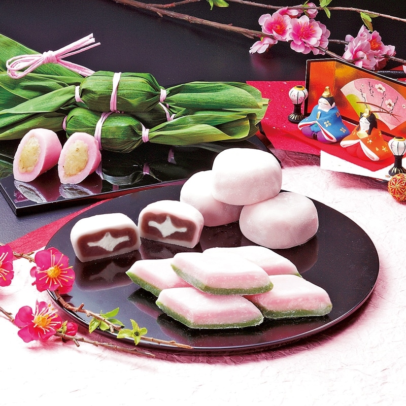ひなまつり三種の祝い和菓子セット