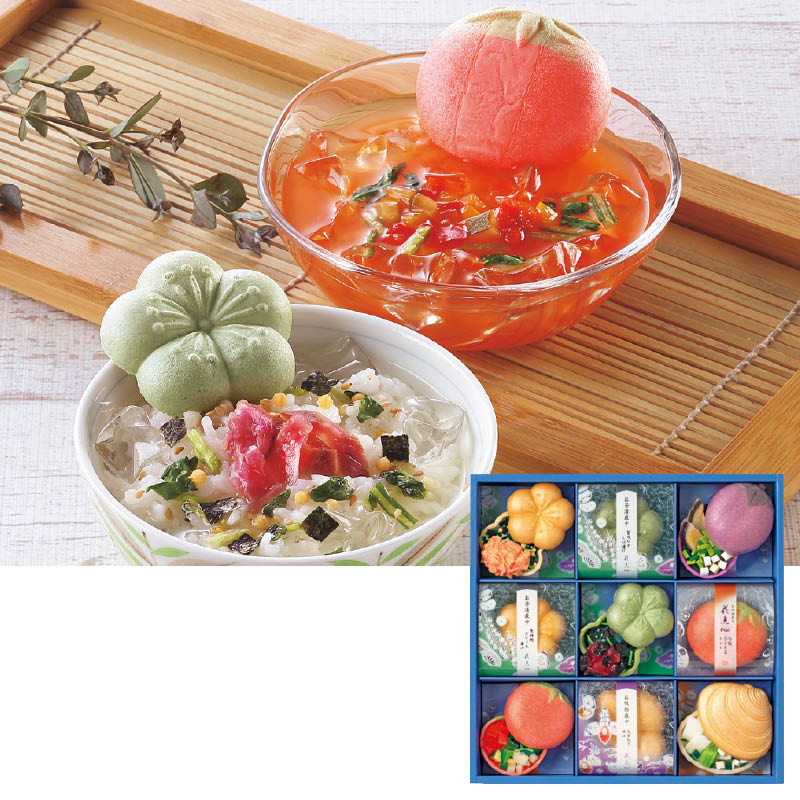<お中元>【三越】京洛 辻が花 京のお茶漬とお吸物 夏の彩り最中詰合せ(西日本版)