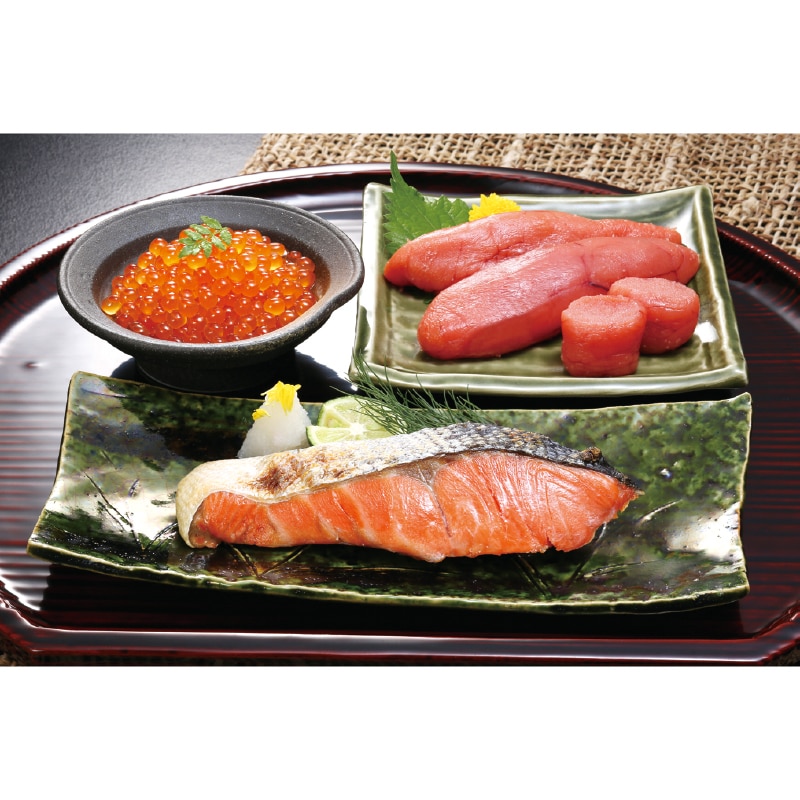 <お歳暮>紅鮭と魚卵セット