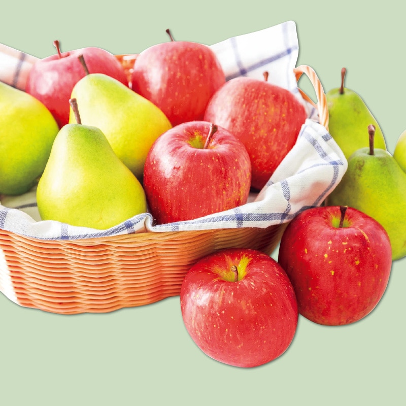 <お歳暮>糖度保証サンふじ・ラフランス詰合せ2.4kg