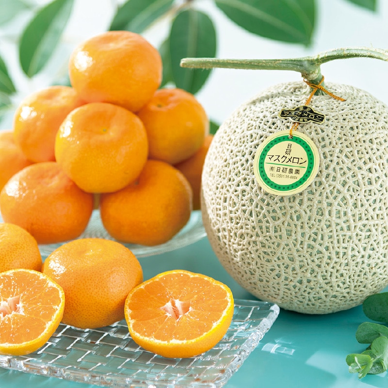 <お歳暮>メロン&みかん