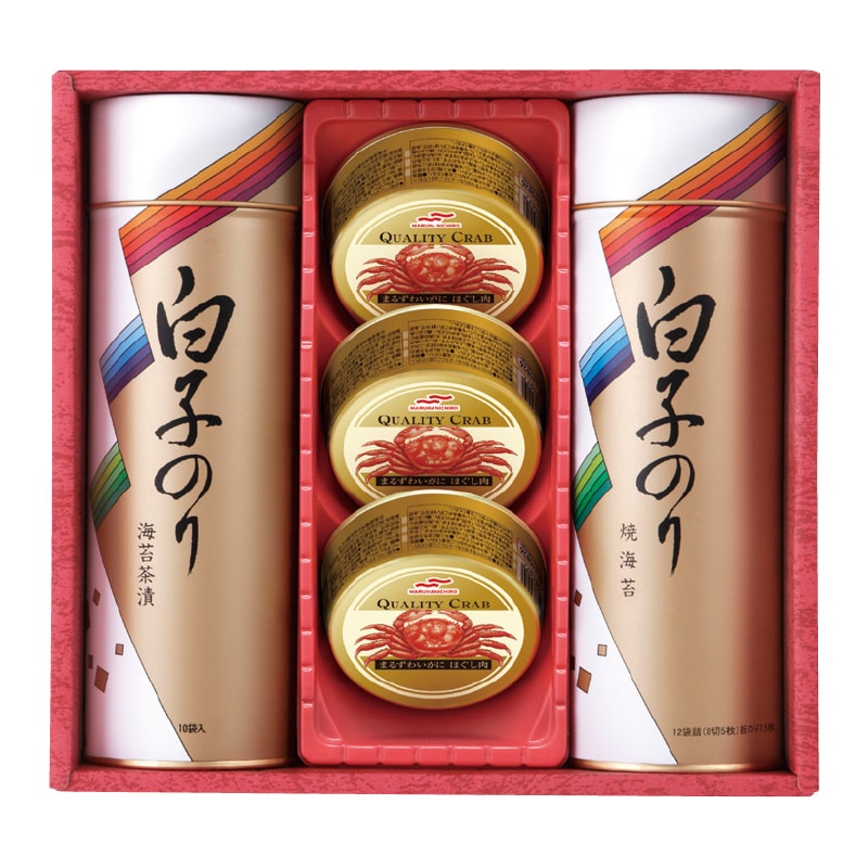 <お歳暮><白子のり>のり・かに缶詰合せB