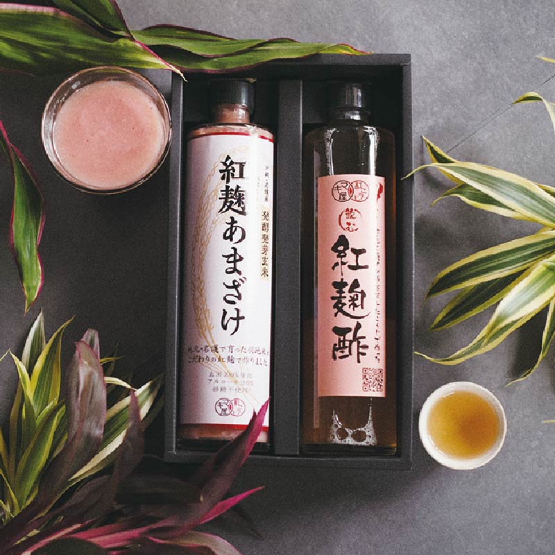 <お歳暮>発酵発芽玄米紅麹あまざけ&紅麹酢