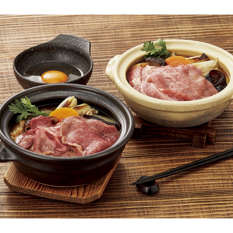 <お歳暮>【冷凍】<米沢牛黄木>米沢牛すき焼鍋(霜降り・赤身)