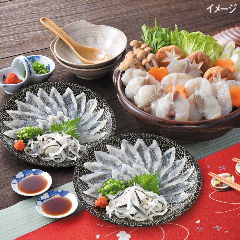 <お歳暮>とらふぐ刺身・真ふぐちり鍋セット