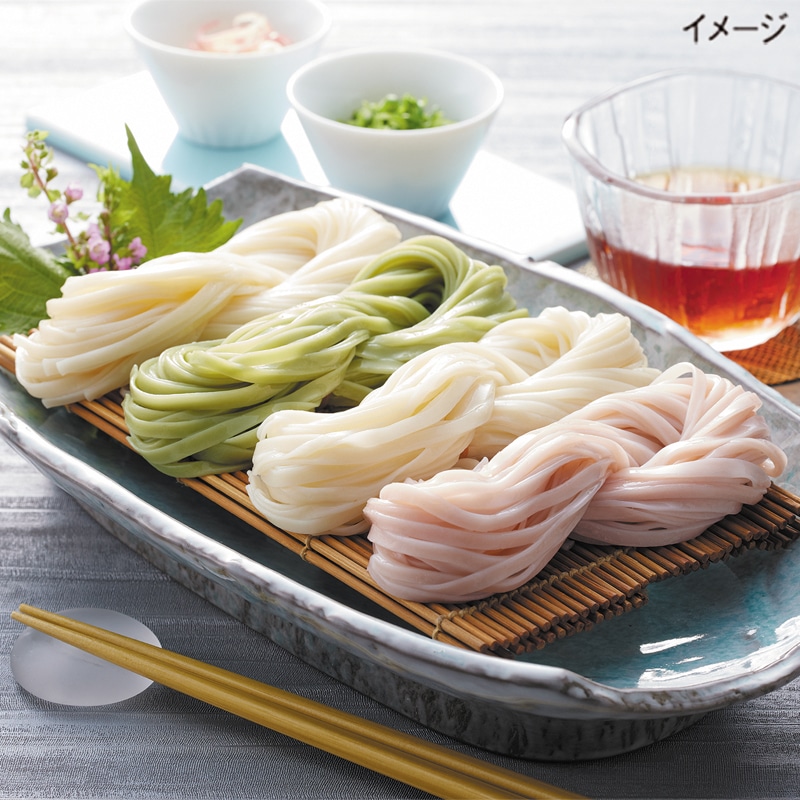 <お歳暮>稲庭うどん色麺セット8束