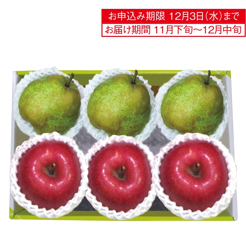 <お歳暮>山形 ラ フランス&青森・岩手 光センサー選果 サンふじりんご(東日本版)