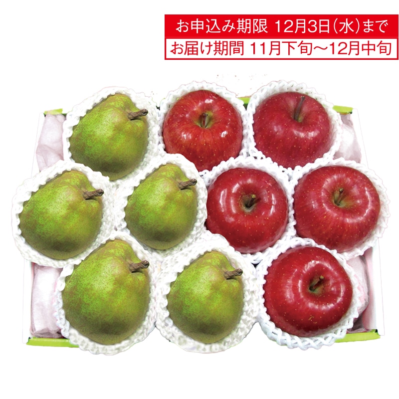 <お歳暮>山形 ラ フランス&青森・岩手 光センサー選果 サンふじりんご(東日本版)