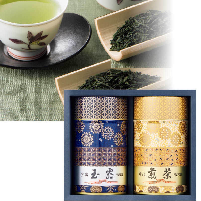 <お歳暮>松北園 宇治玉露・煎茶詰合せ(東日本版)