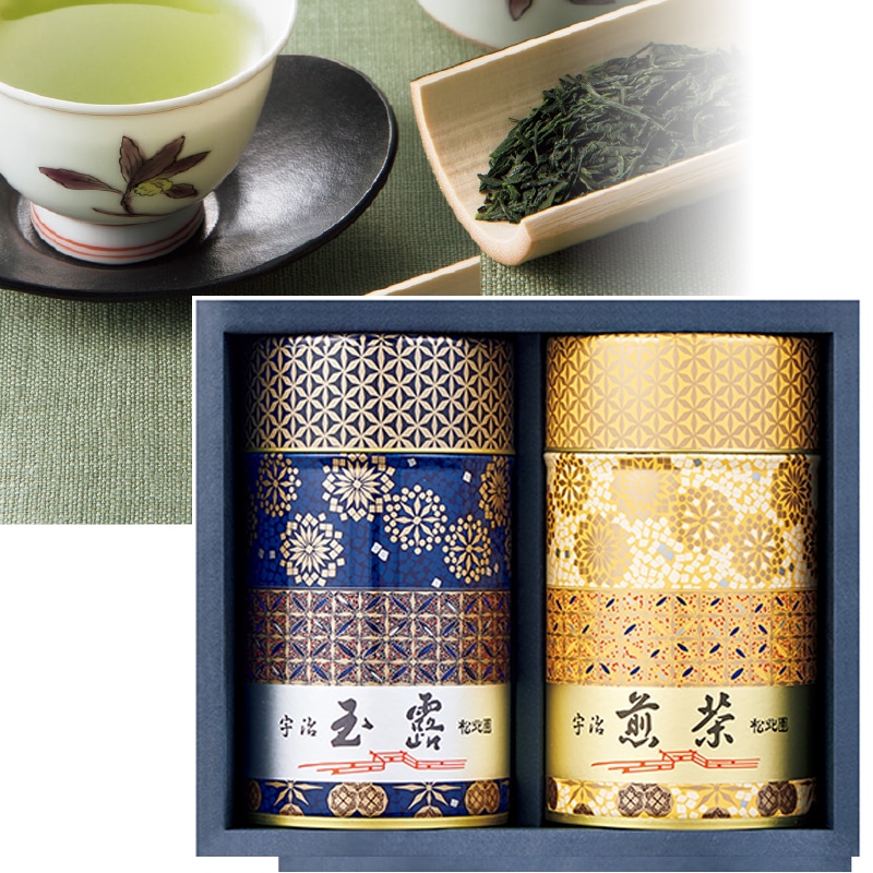 <お歳暮>松北園 宇治玉露・煎茶詰合せ(東日本版)