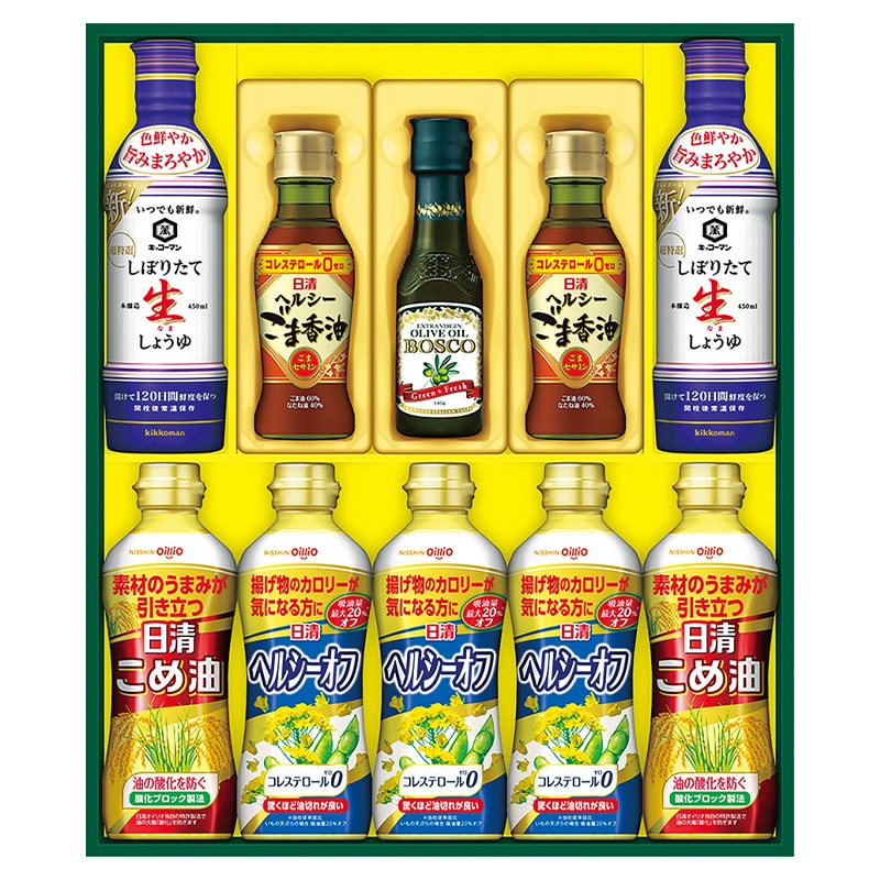 <お歳暮>日清オイリオ ヘルシーオイル&キッコーマン生しょうゆギフト(東日本版)
