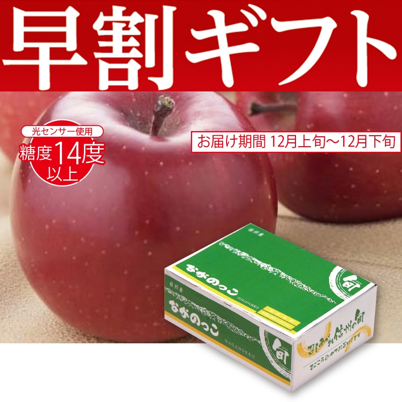 <お歳暮>ながのっこサンふじりんご1.8kg(東日本版)