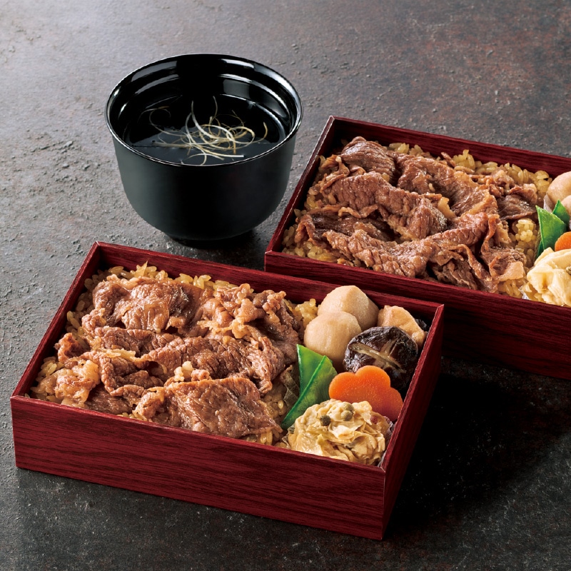 <敬老の日>【冷凍】<おこわ米八×人形町今半>黒毛和牛すき焼きおこわ重 2人前