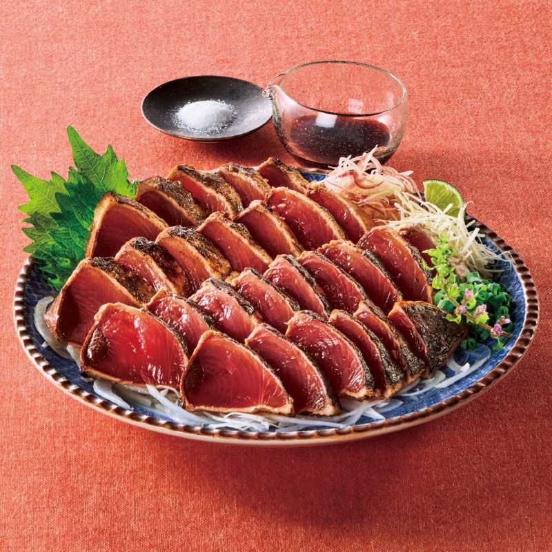 <敬老の日>藁焼き戻りかつおたたき(ぽん酢・塩付)