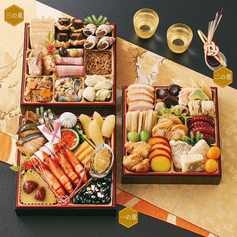 <おせち>【早割】祇おん江口監修 和風三段重 祝春(はる)