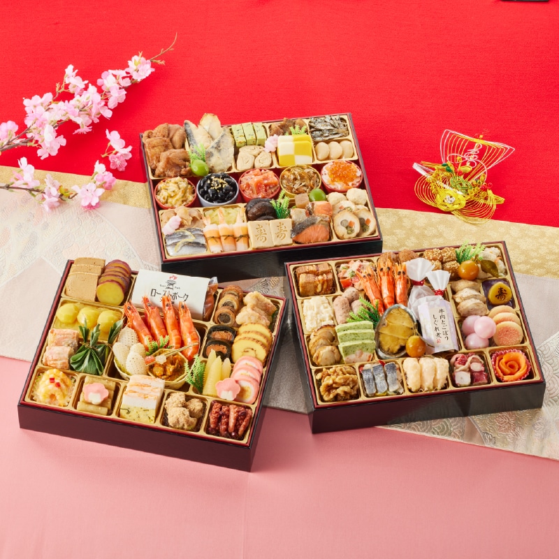 <おせち>千賀屋謹製 迎春おせち料理「千富士」和風三段重