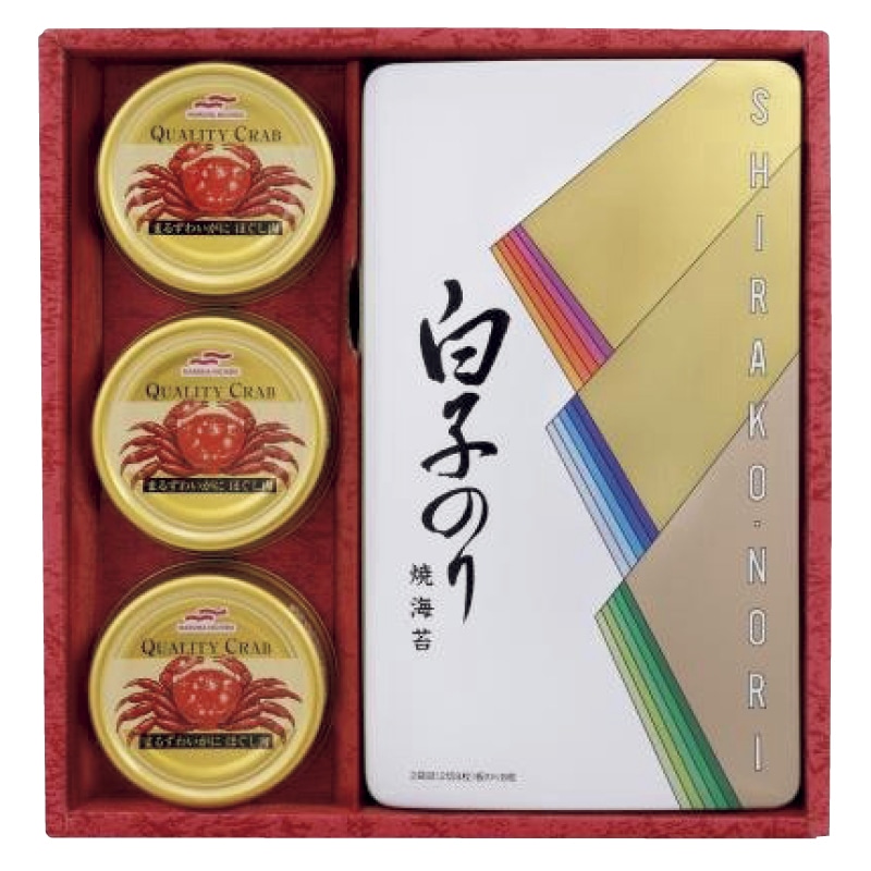 <お中元><白子のり>のり・かに缶詰合せA