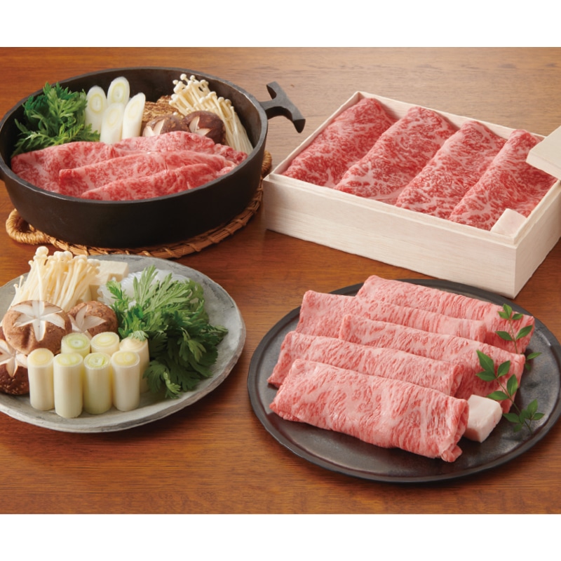 <お中元>【冷凍】三大和牛ロース肉すき焼用食べ比べ