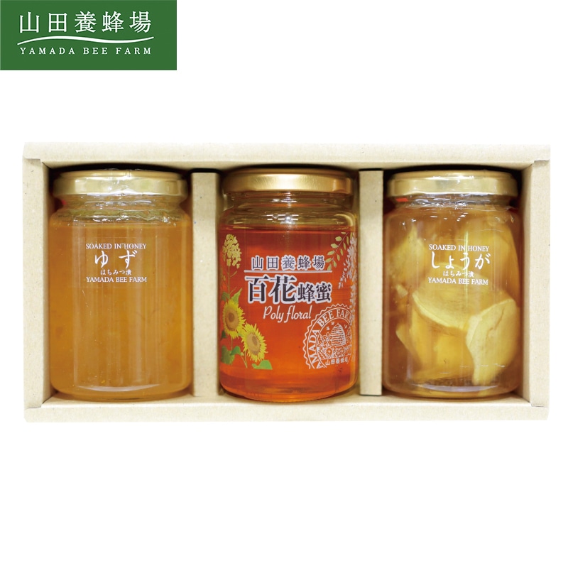 <お中元>山田養蜂場 蜂蜜・果実漬3本セット