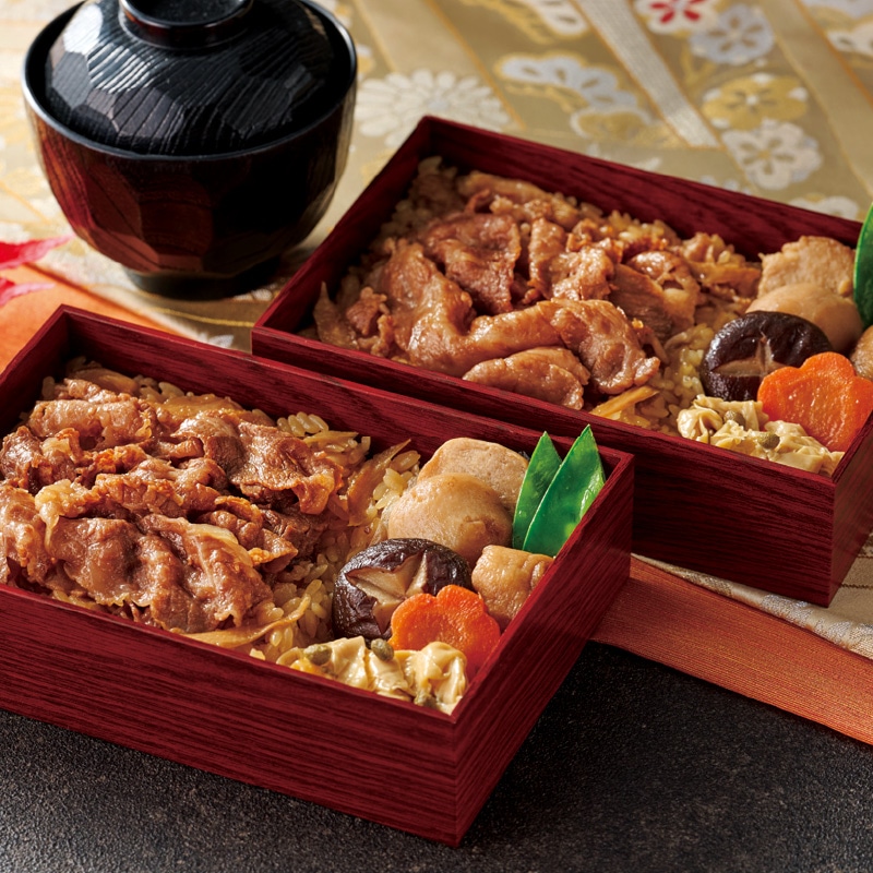 <敬老の日>【冷凍】<おこわ米八×人形町今半>黒毛和牛すき焼きおこわ重 2人前