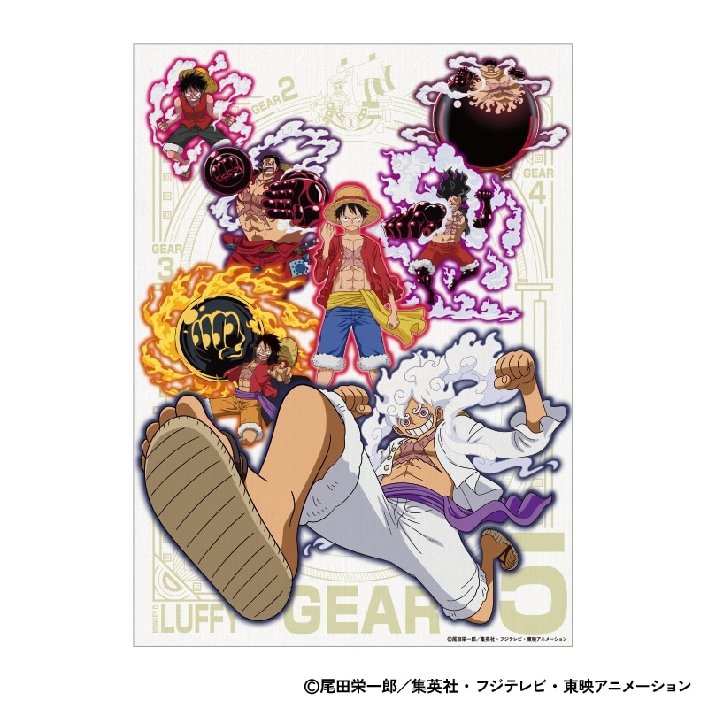 ONE PIECE ルフィ 切手風　メタルキーホルダー ワンピース 全5種セット