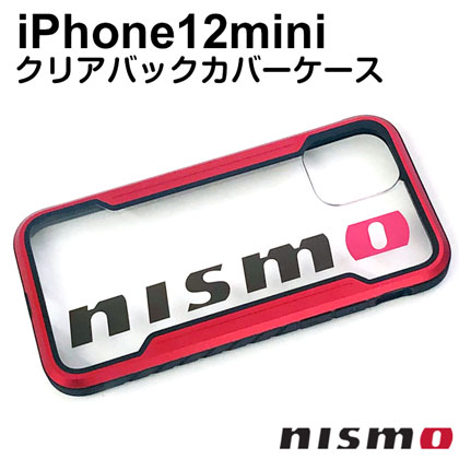 nismo ビックロゴクリアバックカバーケース for iPhone12 mini [NM-P20S-PC1 RD]