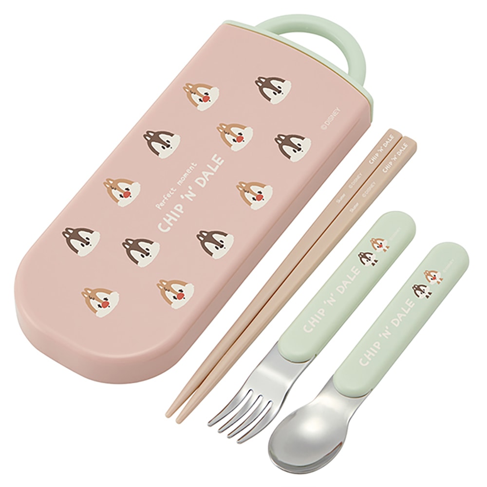 抗菌食洗機対応スライド式トリオセット チップ&デール/くすみキュート TACC2AG