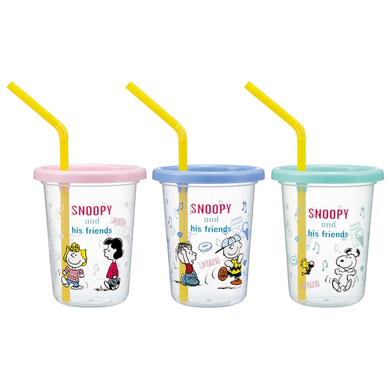 �X�g���[�t���^���u���[ 230ml 3�Z�b�g PEANUTS Fun Fun Friends! SIH2ST