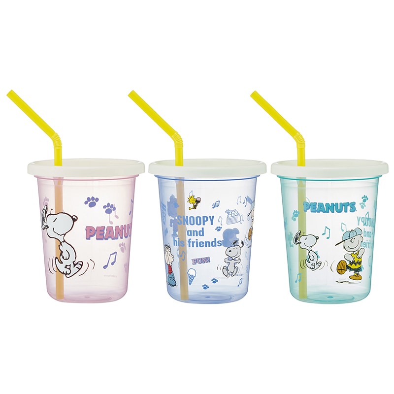 �X�g���[�t���^���u���[ 320ml 3�Z�b�g PEANUTS Fun Fun Friends! SIH3ST