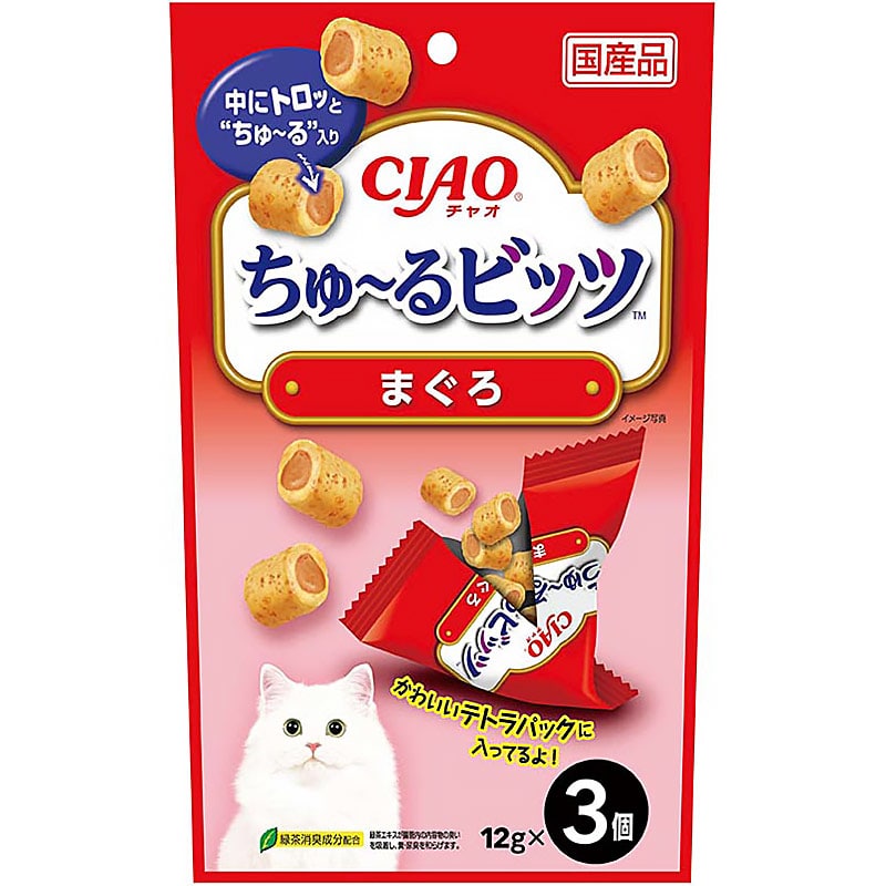 CIAO ちゅ～るビッツ まぐろ 12g×3袋｜郵便局のネットショップ