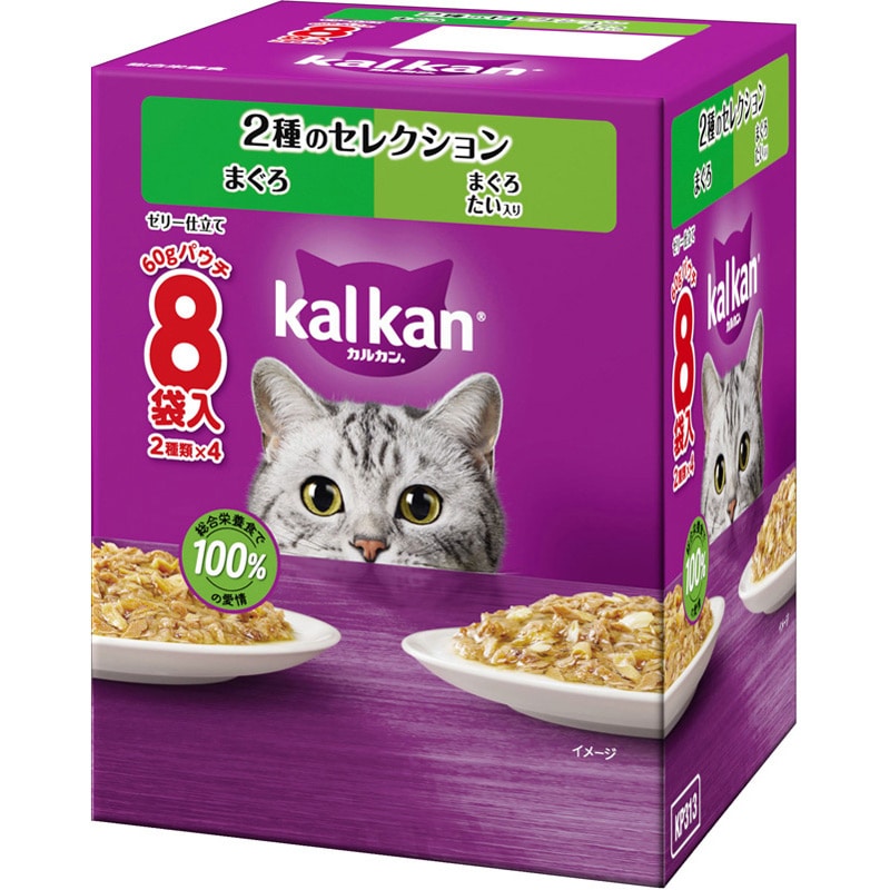 マース カルカン 2種のセレクション まぐろ+まぐろ・たい 60g×8袋